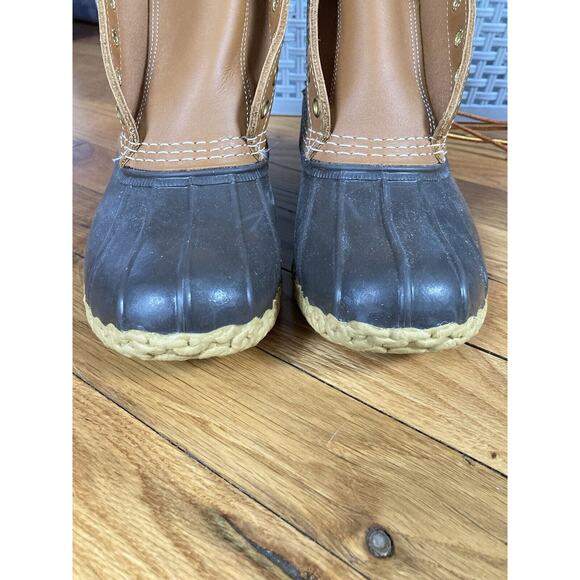 L.L. Bean Boots Tan Brown Made in USA Duck Boots Woman’s Size 6 Mint Condition - Picture 3 of 6